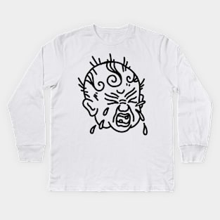 Crybaby front and back Kids Long Sleeve T-Shirt